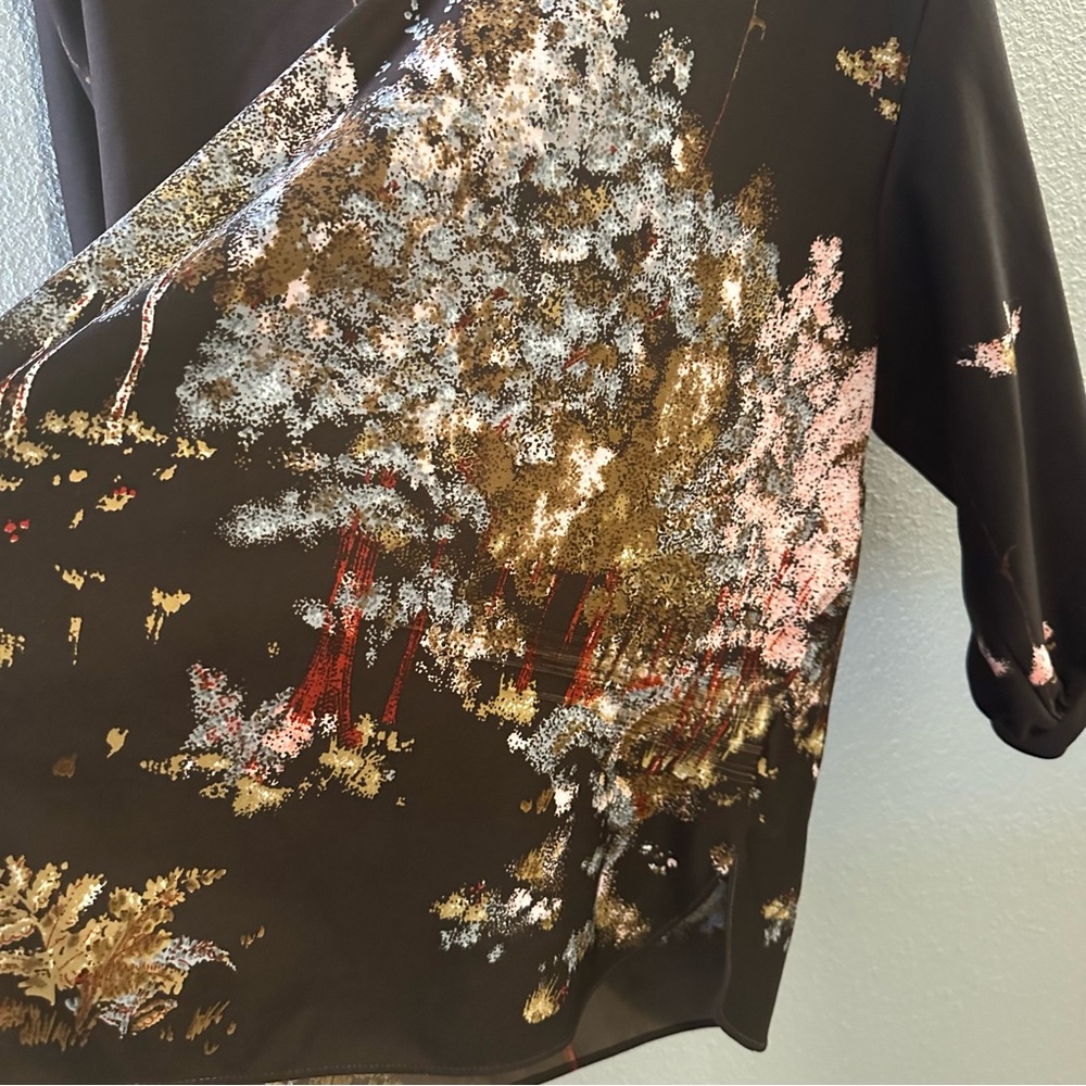 Vintage Lady Winn By TEDDI California Women’s Blouse Tree Scenery - Picture 3 of 13